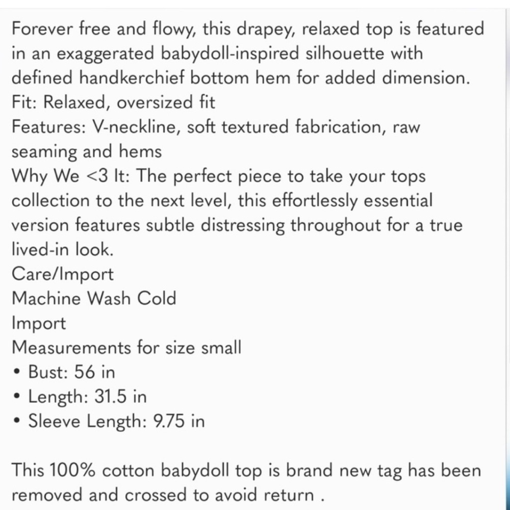 Free People Sugar Rush Babydoll Top - Picture 8 of 8